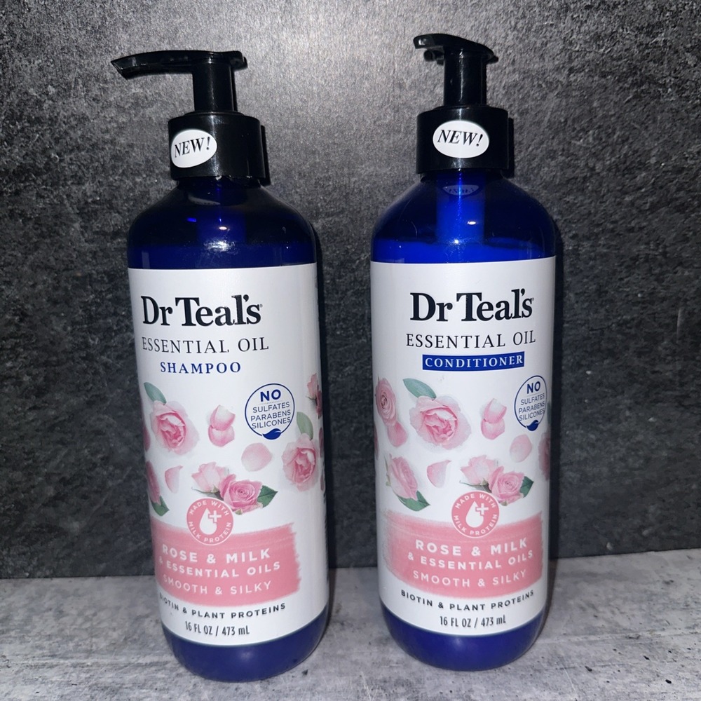 Dr Teals Essential Oil Shampoo &!Conditioner with Rose 16 Oz.